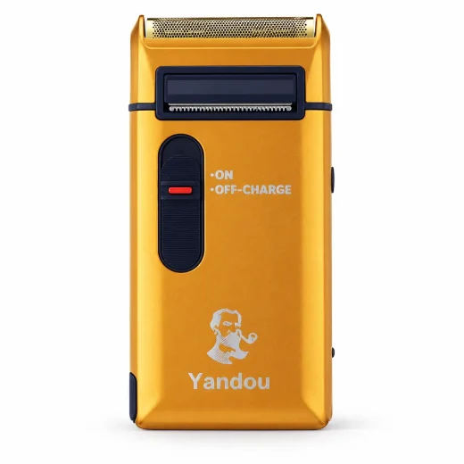 ماشین اصلاح موی صورت و شیور یاندو Yandou مدل SV-316U، شارژی، فویلی و خط‌زن، رنگ طلایی