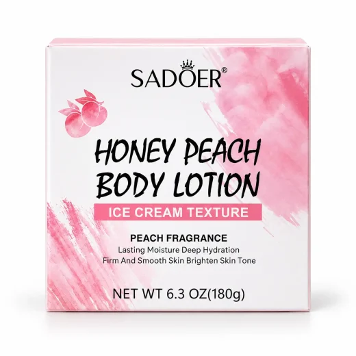 لوسیون بستنی بدن سادور SADOER مدل Honey Peach با رایحه هلو عسل حجم 180 گرم
