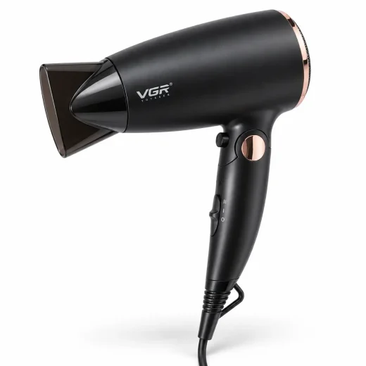سشوار مسافرتی وی جی آر VGR مدل V-439 تاشو، موتور 1600 وات ، DC