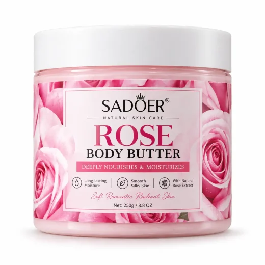 کره بدن سادور مدل گل رز The Rose با خاصیت مرطوب‌کننده و ضد خشکی