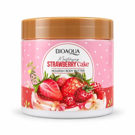 کره بدن کیک توت‌فرنگی مدل Strawberry Cake