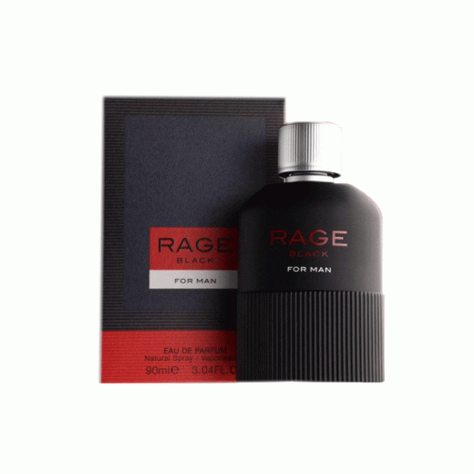 ادو پرفیوم مردانه فراگرنس ورد مدل ریج بلک فور من Rage Black For Men حجم 100 میلی‌لیتر