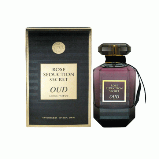 ادو پرفیوم زنانه فراگرنس ورد مدل رز سداکشن سکرت عود Rose Seduction Secret Oud حجم 100 میلی‌لیتر