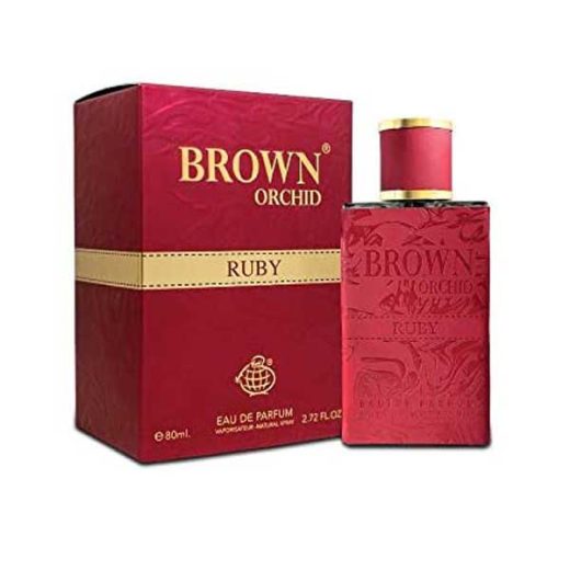 ادو پرفیوم مردانه فراگرنس ورد مدل براون ارکید رابی Brown Orchid حجم 100 میلیلیتر
