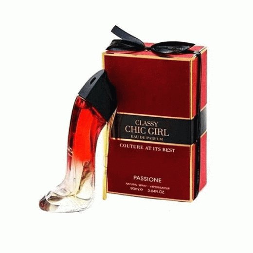 ادو پرفیوم زنانه فراگرنس ورد مدل کلاسی چیک گرل پشن Classy Chic Girl حجم 90 میلی‌لیتر