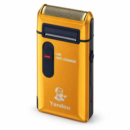 ماشین اصلاح موی صورت و شیور یاندو Yandou مدل SV-316U، شارژی، فویلی و خط‌زن، رنگ طلایی