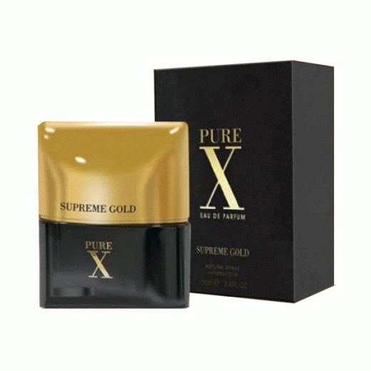 ادو پرفیوم مردانه فراگرنس ورد مدل پیور ایکس سوپریم گلد Pure X Supreme Gold حجم 100 میلی‌لیتر