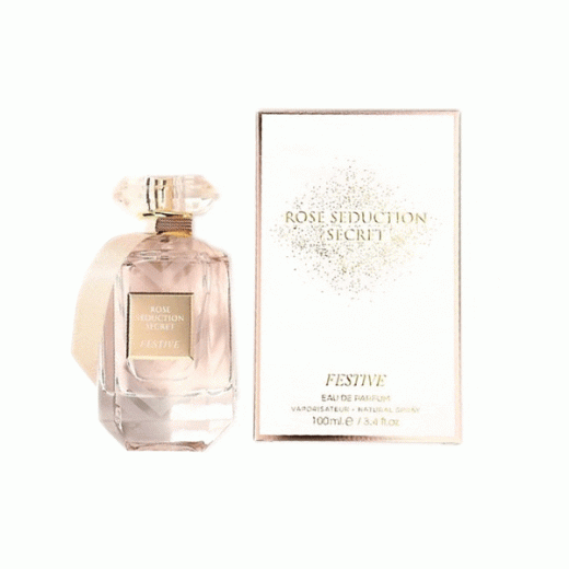 ادو پرفیوم زنانه فراگرنس ورد مدل رز سداکشن سکرت فستیو Rose Seduction Secret Festive حجم 100 میلی‌لیتر
