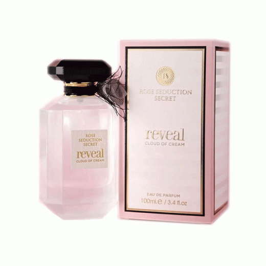 ادو پرفیوم زنانه فراگرنس ورد مدل رز سداکشن سکرت ریویل کلاود آو کرم Rose Seduction Secret Reveal Cloud Of Creme حجم 100 میلی‌لیتر