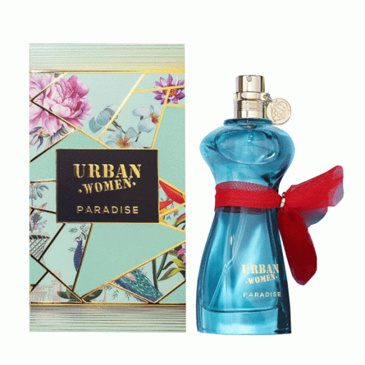 ادو پرفیوم زنانه فراگرنس ورد مدل اوربان وومن پارادایس Urban Women Paradise حجم 90 میلی‌لیتر