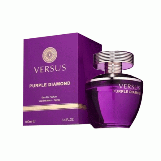 ادو پرفیوم زنانه فراگرنس ورد مدل ورسوس پورپل دیاموند Versus Purple Diamond حجم 100 میلی‌لیتر